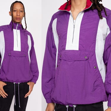 90s Nike Color Block Half Zip Windbreaker - Men's Small Short, Women's Medium | Vintage Streetwear Pullover Track Jacket 