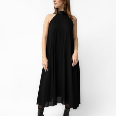 Belt Collar Midi Dress