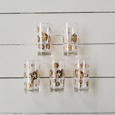 Daimler Chrysler Gold Logo Highball Glasses 