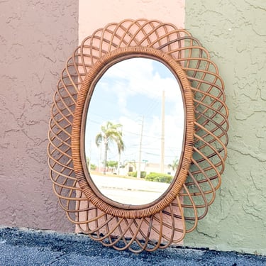Rattan Loop Mirror