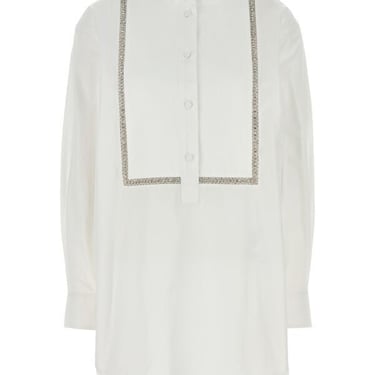 Gucci Woman White Poplin Shirt