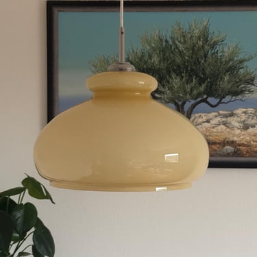 Vintage beige Pendant Light / Ceiling Light / MCM Lighting / Space Age Lamp / Retro Lamp / Yugoslavia 70's 