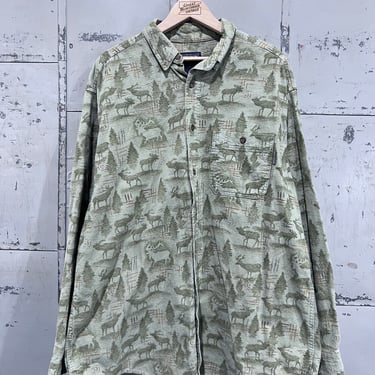 XL Woolrich Cotton moose Button Up Shirt Jacket Men’s  90s Hunting 