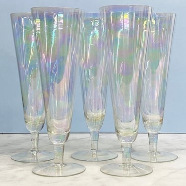 Vintage Cocktail Glasses Retro 1970s Contemporary + Rainbow Iridescent + |  Retrospect Vintage - Philadelphia, PA | ATTIC