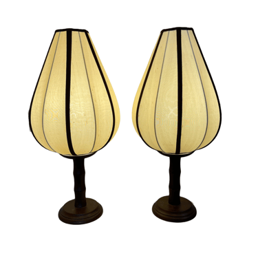 Pair of Authentic Lotus Lamps