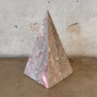 Brutalist Vintage Marble Straightened Pyramid