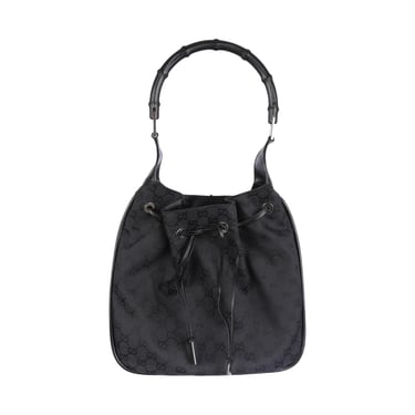 Gucci Black Bamboo Top Handle Bag
