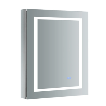 Fresca 'Spazio' 24" x 30" Lighted Frameless Medicine Cabinet with Shelves and Defogger