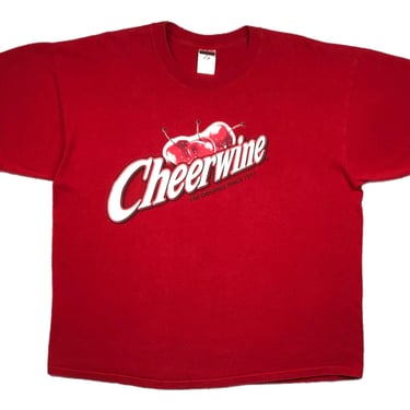 Vintage 90s/Y2K Cheerwine Cherry Soda Promotional Graphic T-Shirt Size Large/XL 