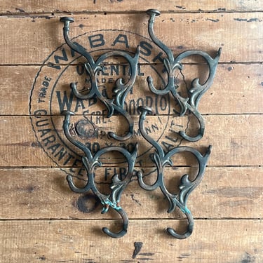 Set of 4 Flashed Copper Hall Tree Coat Rack Hooks 