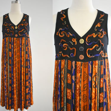 1990s Squiggles Midi Dress 