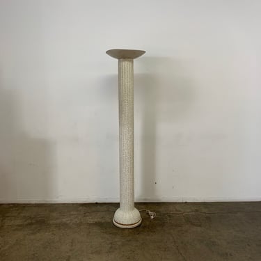 Column plaster floor lamp- as is -no shipping 
