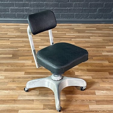 Vintage Art Deco Aluminum Swivel Office Desk Chair by Emeco, c.1940’s 