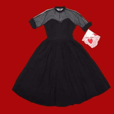 LT 1940s Subtle Love rayon dress 