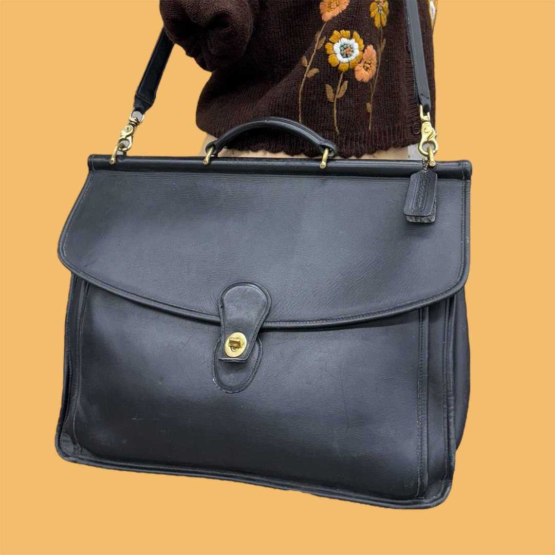 バッグ Old Coach Beekman Briefcase Shoulder Bag Coach Vintage Beekman Briefcase - Black Briefcases, Bags