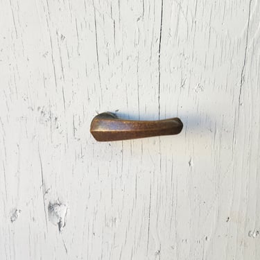 Antique Closet Lever Handle, Small Bronze or Brass Pull Handle with Spindle, Small Handle For Closet Interior 110902 