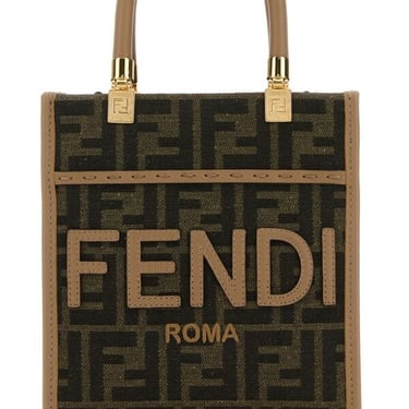 Fendi Women Embroidered Canvas Mini Sunshine Handbag