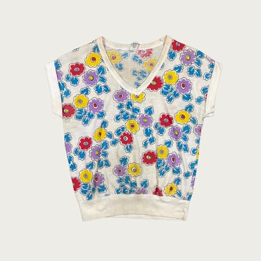 (M) 80s/90s Multicolor Floral Top