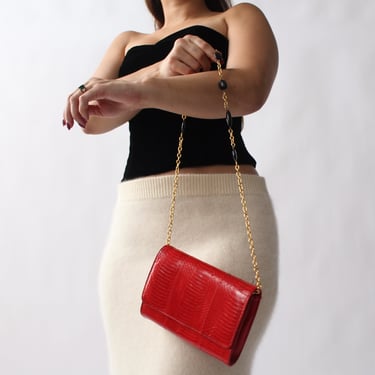 Vintage Chain Strap Snake Bag