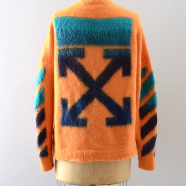 Off-White Mohair Sweater Orange