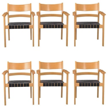 Set of Six Hans J. Wegner Armchairs GE881 