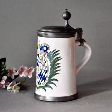 Ceramik Beer Mug Vintage Pottery  Home Decor Beer  Stein Rustic German Beer Mug 