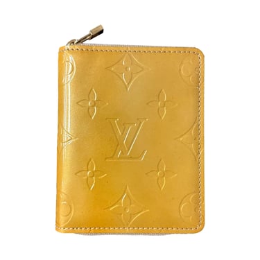 Louis Vuitton Yellow Vernis Mini Zip Wallet