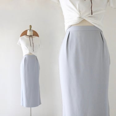 dove gray pencil maxi - 27 - vintage 90s y2k light gray womens long size small straight pastel skirt 