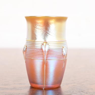 Louis Comfort Tiffany Favrile Iridescent Art Glass Cabinet Vase