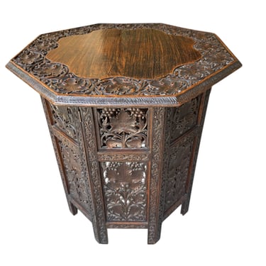 19th c Teak Moorish Side Table