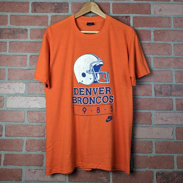 Vintage 1985 NFL Denver Broncos Football ORIGINAL Sports Tee - Large 