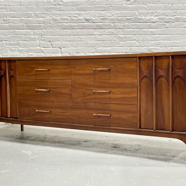 SCULPTED Mid Century MODERN CREDENZA / Long Dresser by Kent Coffey Perspecta, c. 1960's 