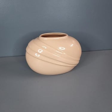 Apricot Peach Post Modern Pottery Vase 