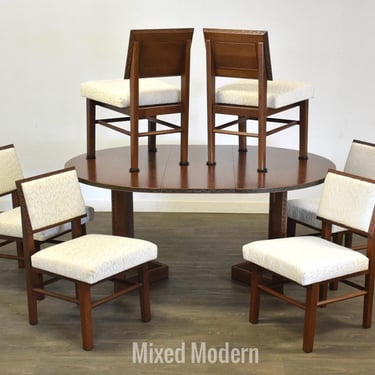 Frank Lloyd Wright Taliesin Dining Table and Chairs 