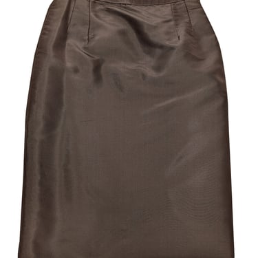 Oscar de la Renta - Brown Straight Skirt Sz 8