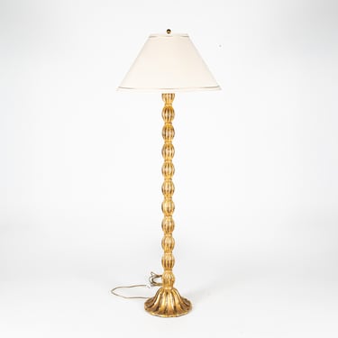 Antiqued Gold Painted Floor Lamp 