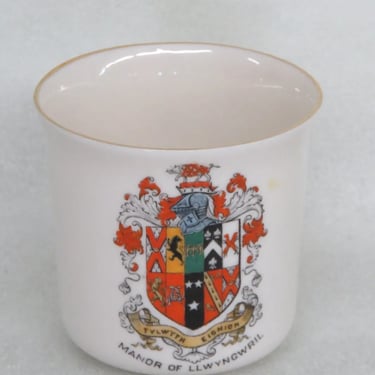 WH Goss England Porcelain Manor of Llwyngwril Wales Small Mug Cup 3529B
