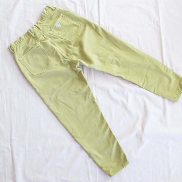 Vintage 90s Guess Jeans 30 - 1990s Pastel Green High Waist Denim Tapered Skinny Leg Pants 