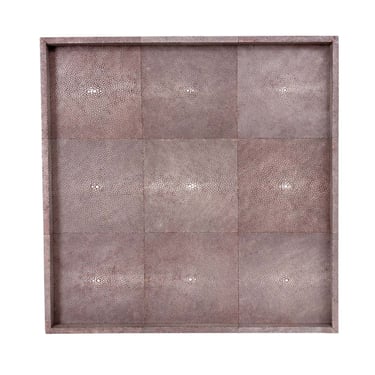 Vintage Grey Square Shagreen Tray