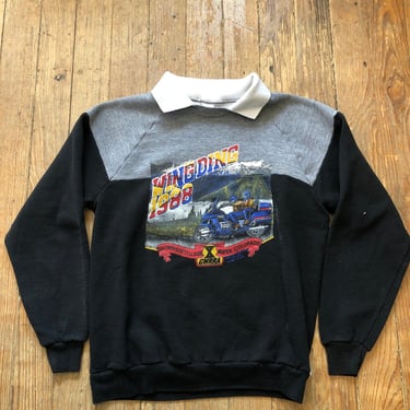 1980s Wingding Motorcycle Sweatshirt Small Medium 