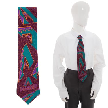 1990's RM Sport Arizona Diamondbacks Purple and Green Tie