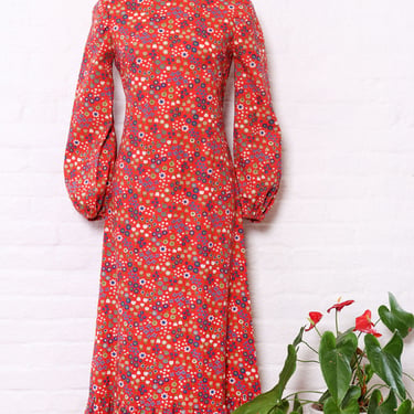 Scarlet Scandi Folk Floral Maxi S/M