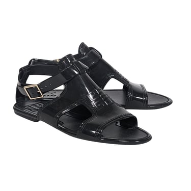 Givenchy - Black Rubber Strappy Sandals Sz 9