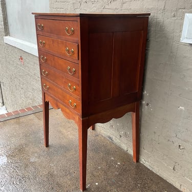 Antique Flat File Cabinet on Stand