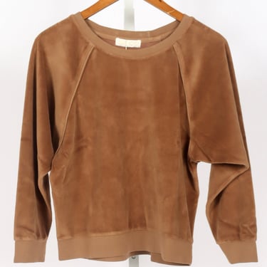 The Saba Raglan Top - Velour - Saddle