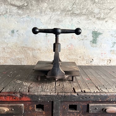 Antique Cast Iron Book Bindery Press Industrial Decor 