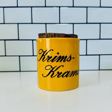 Vintage Krims-Krams Ceramic Cotainer Jar with Cork Lid, Waechtersback Ceramics, Germany 1970s 