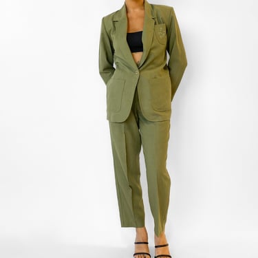 1990s Sage Green Three Piece Set, sz. S/M