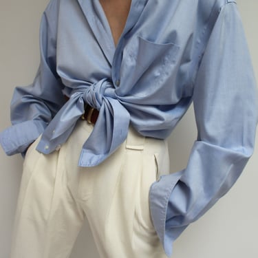 Vintage Ocean Crisp Cotton Oxford