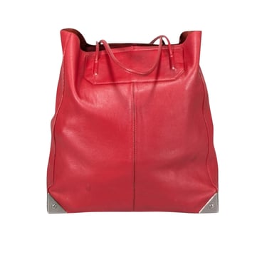 Alexander Wang - Red Leather Shoulder Bag w/ Structured Base